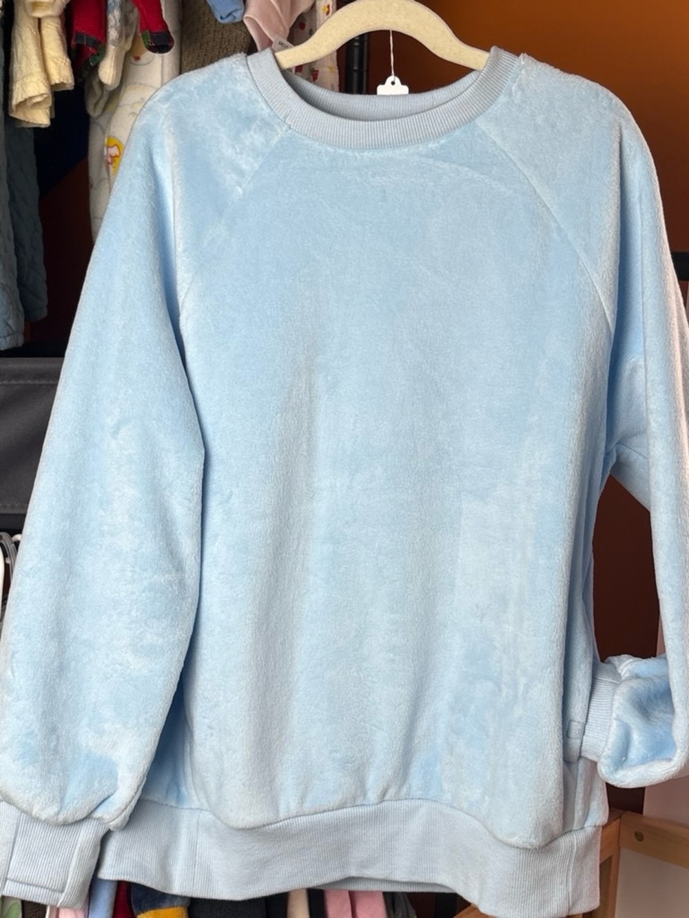 Athleta Baby Blue Crewneck Pullover Sweater M- 8/10